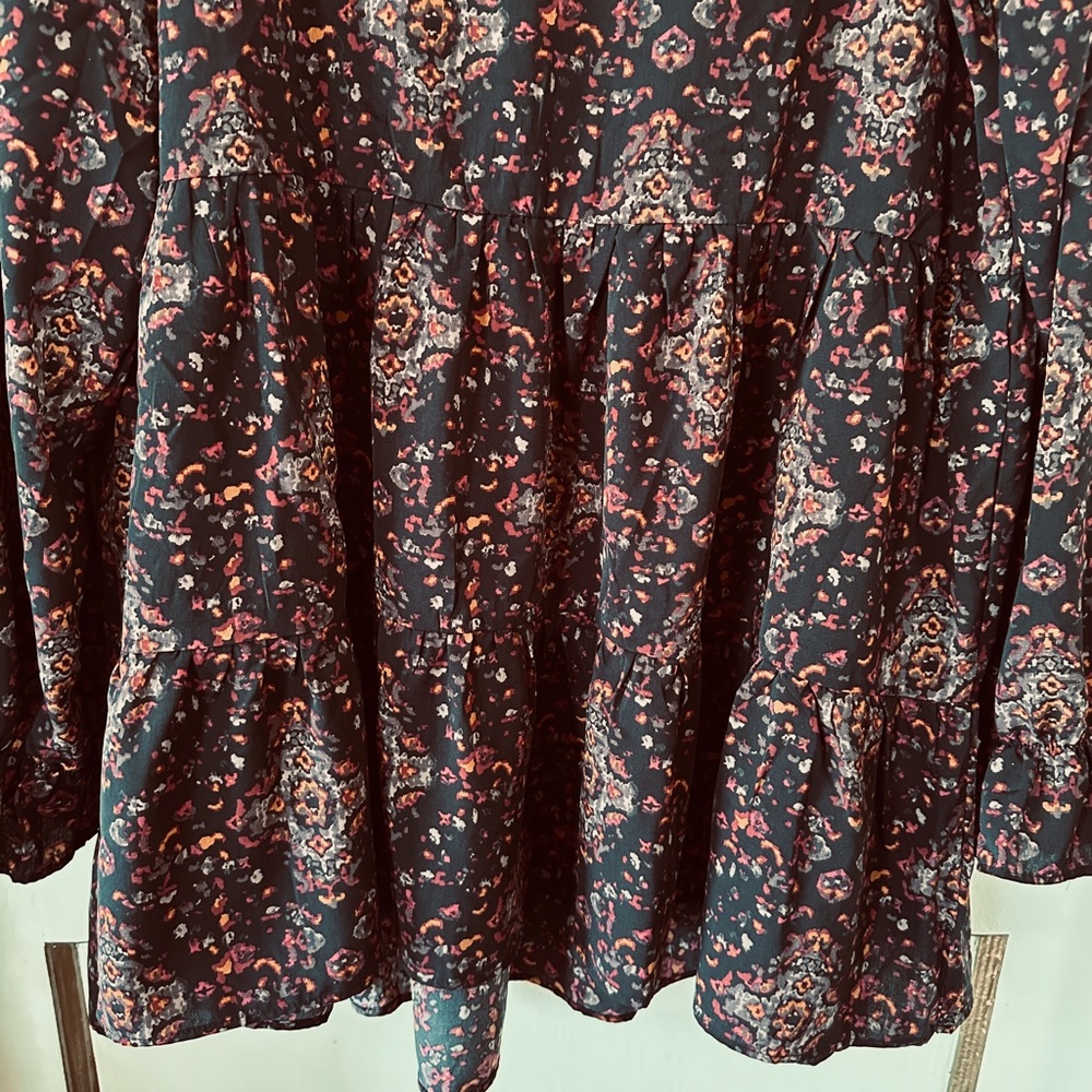 Black Boho Print Tunic - Picture 3 of 8
